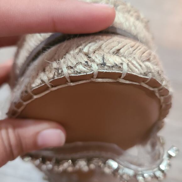 Steve Madden size 8.5 women's Zendaya silver espadrille style sandals - Picture 9 of 9